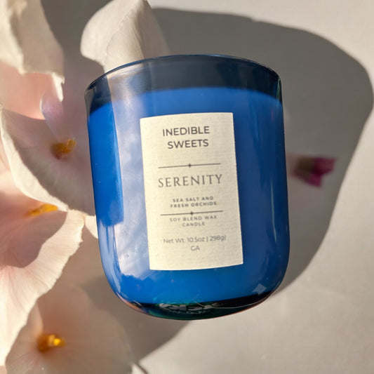 “Serenity” Sea Salt and Fresh Orchids 10.5oz Candle